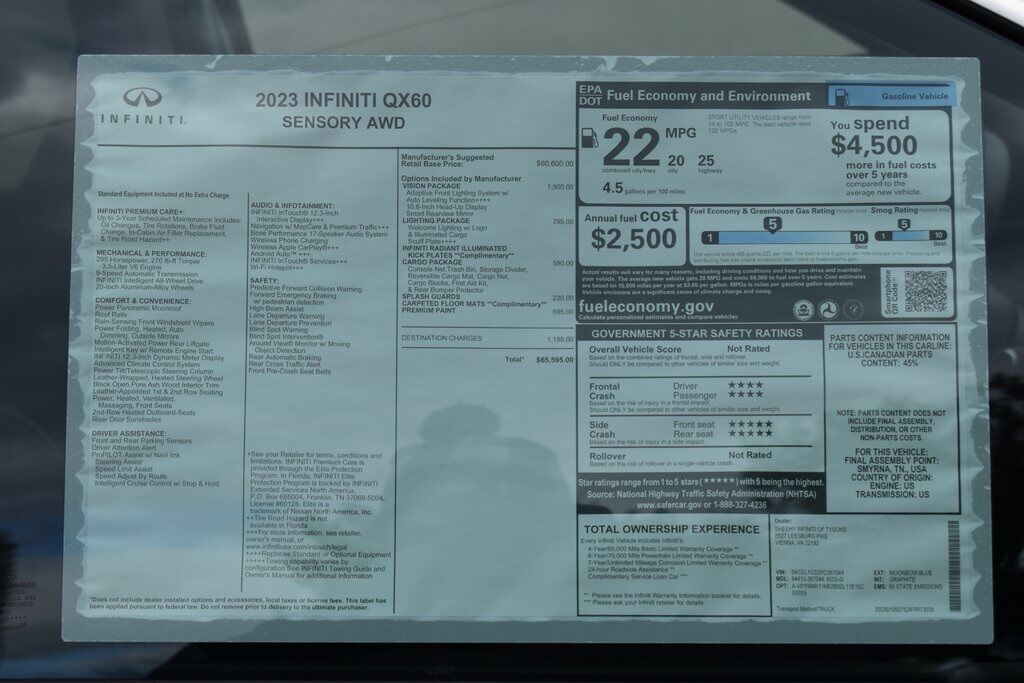 2023 INFINITI QX60 Sensory Vienna VA