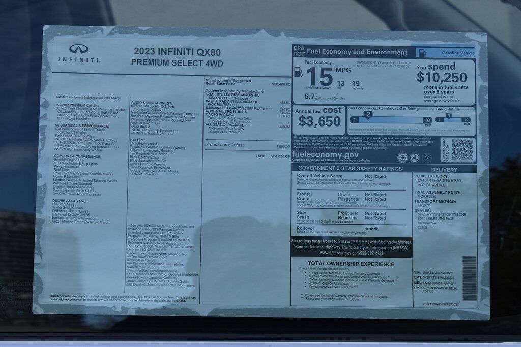 2023 INFINITI QX80 Premium Select Vienna VA
