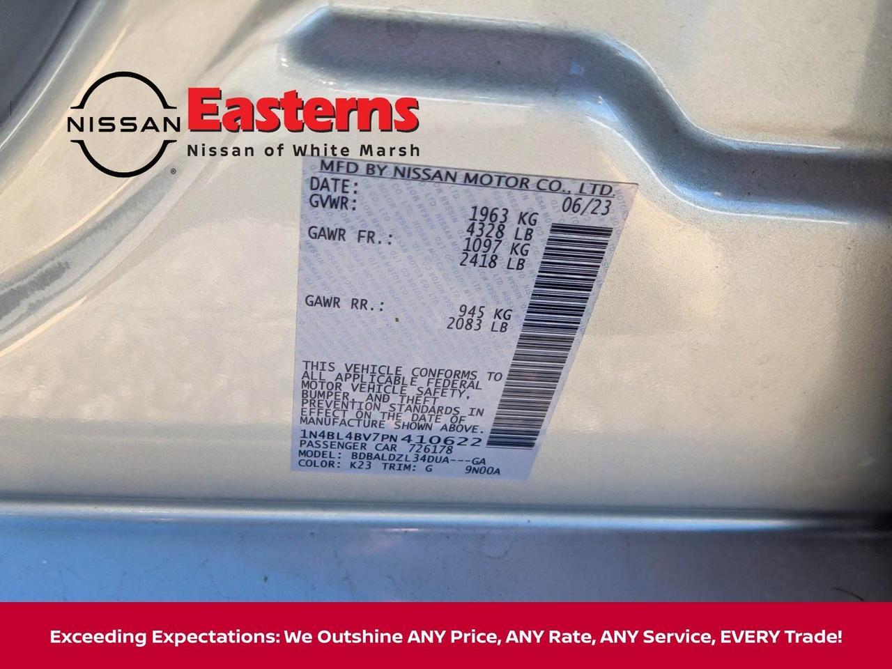 2023 Nissan Altima 2.5 S White Marsh MD