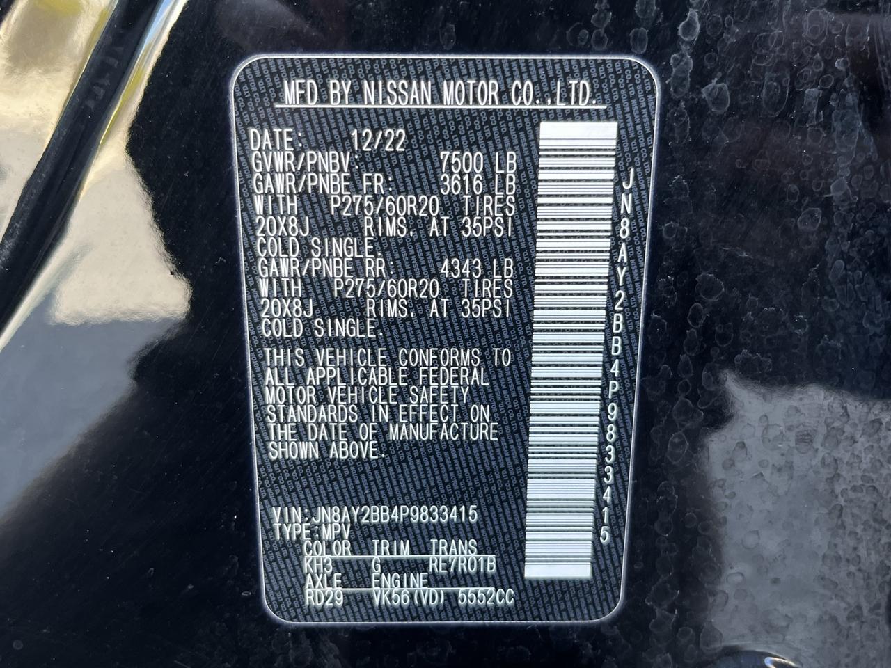 2023 Nissan Armada SL Glen Burnie MD