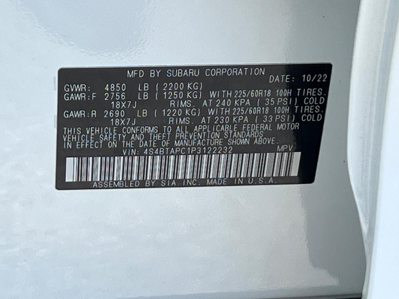 2023 Subaru Outback Touring Hagerstown MD