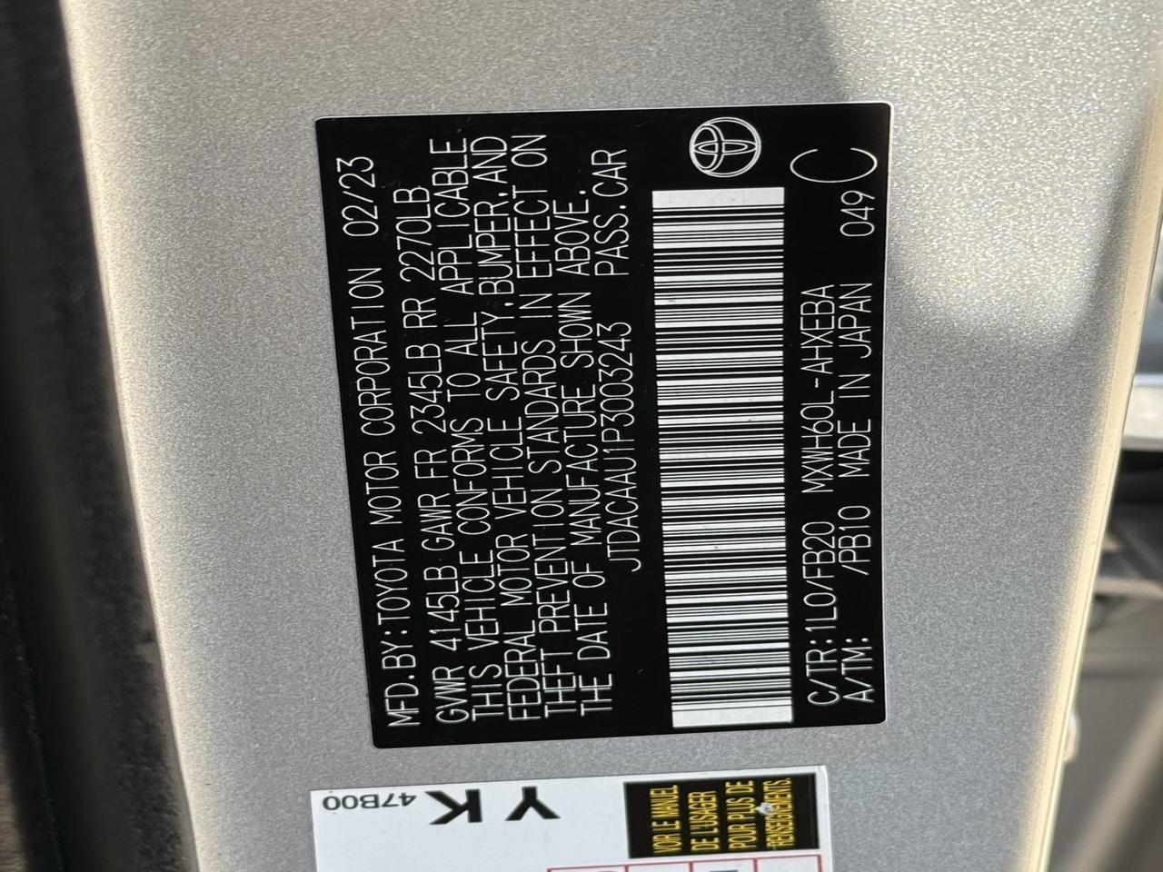 2023 Toyota Prius LE Fredericksburg VA