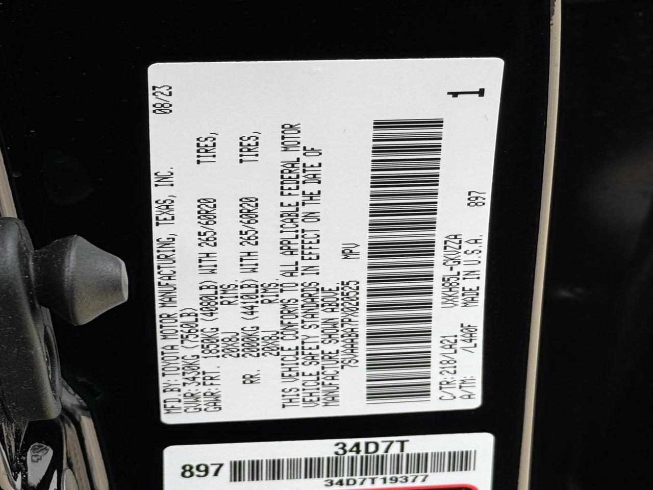 2023 Toyota Sequoia Platinum Fredericksburg VA