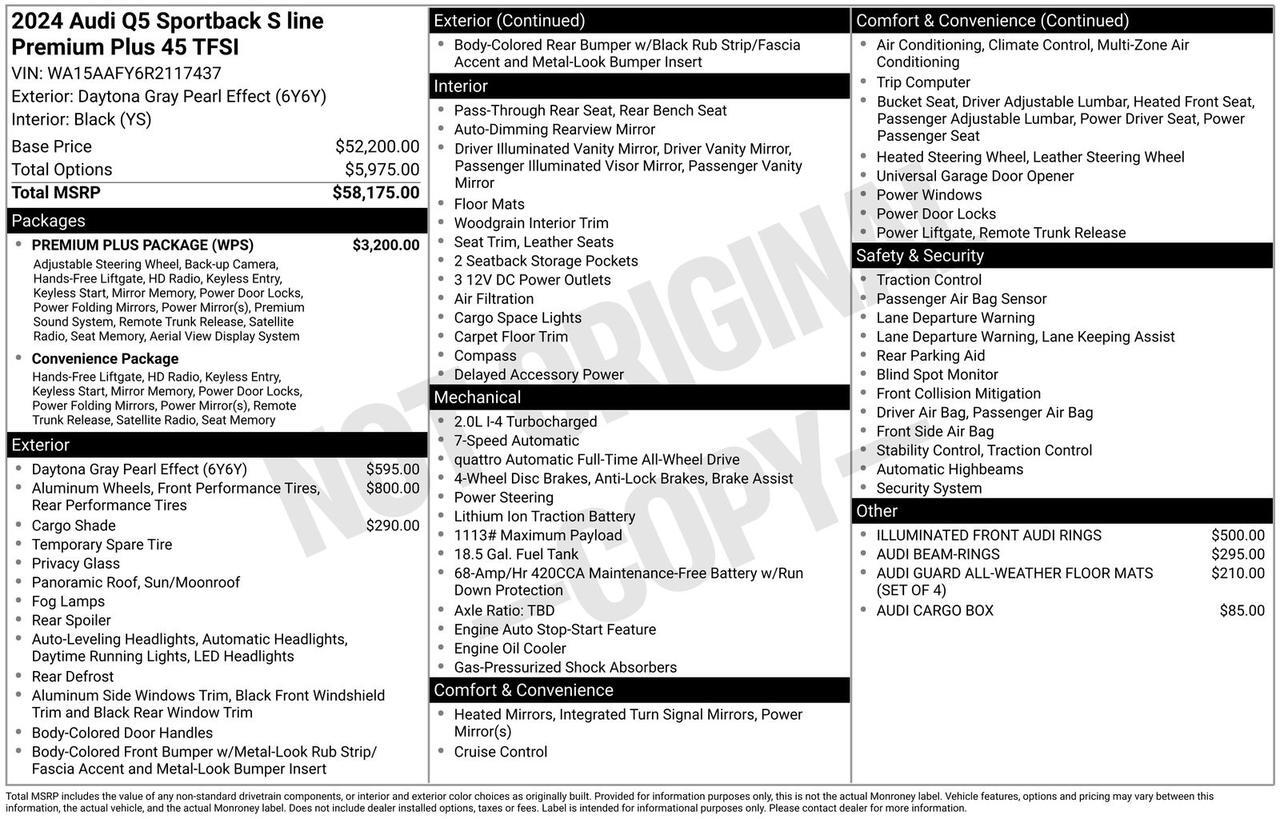 2024 Audi Q5 Sportback 45 S line Premium Plus Oak Ridge TN
