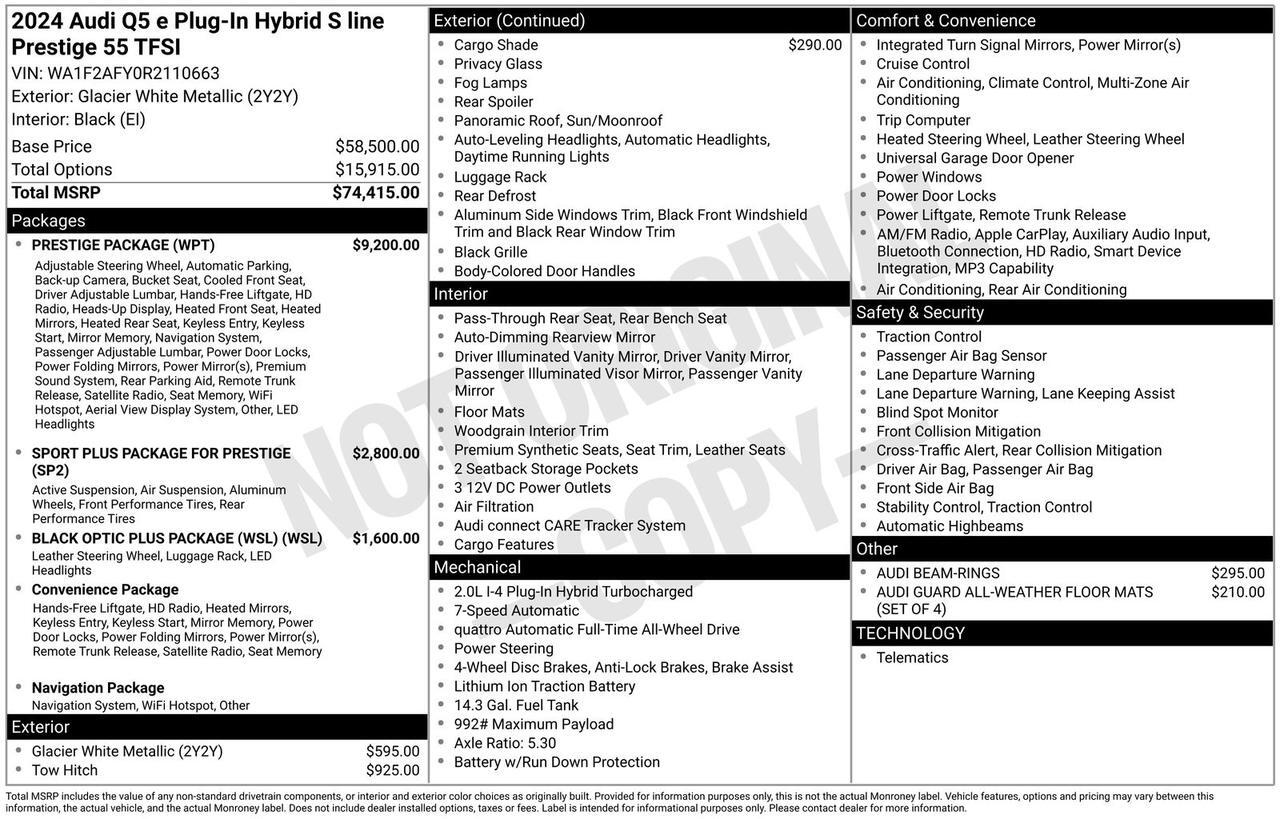 2024 Audi Q5 e 55 Prestige Oak Ridge TN