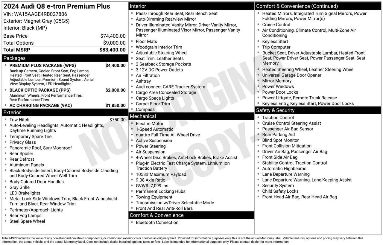 2024 Audi Q8 e-tron Premium Plus Oak Ridge TN