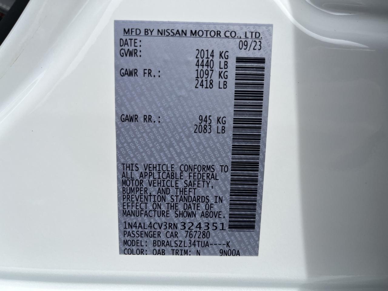 2024 Nissan Altima 2.0 SR Glen Burnie MD