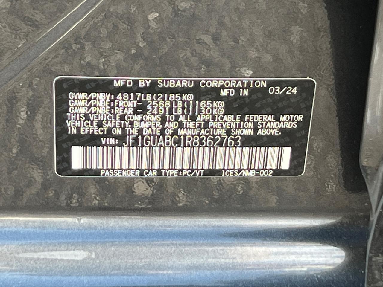 2024 Subaru Impreza Base Hagerstown MD