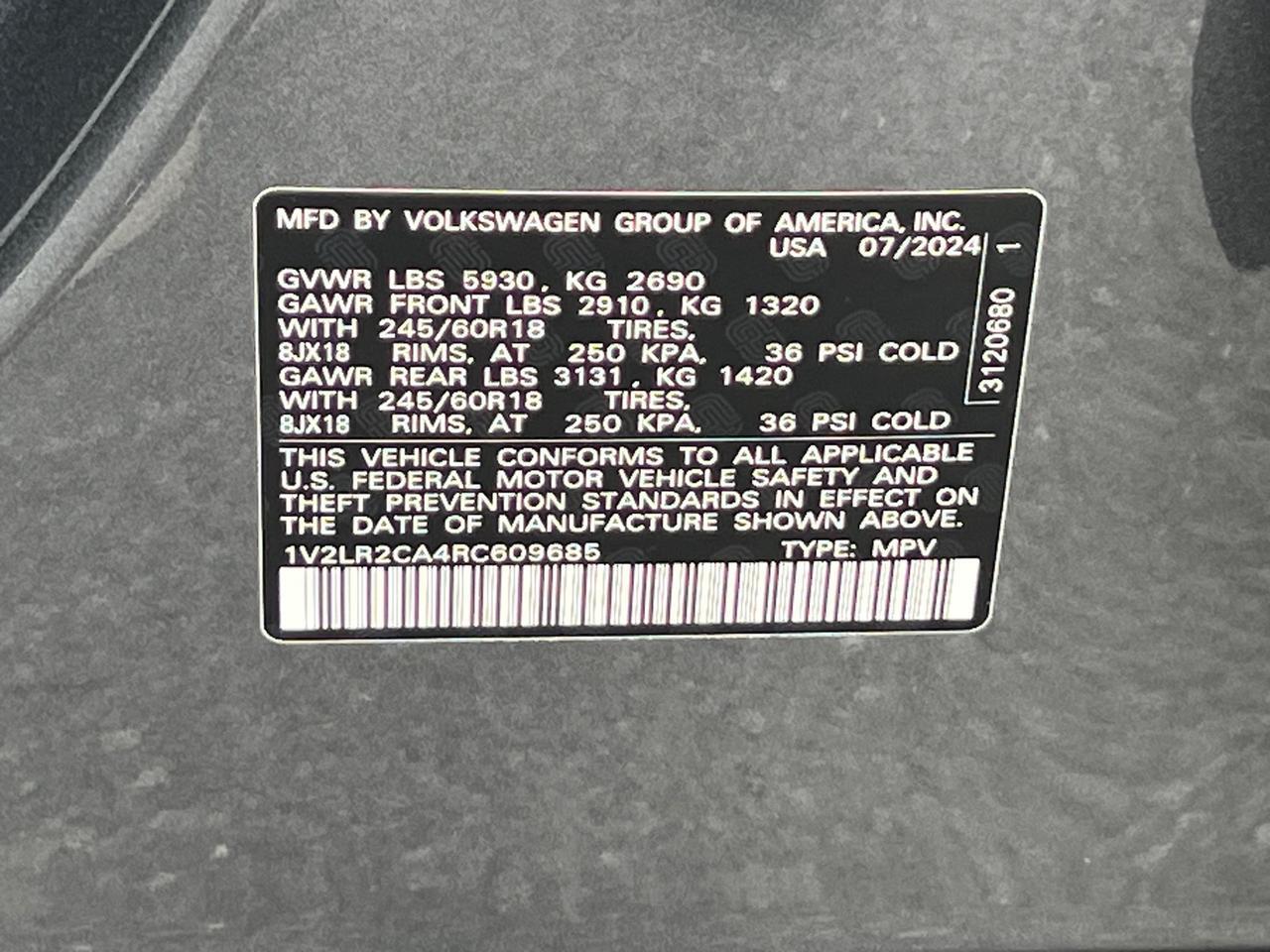 2024 Volkswagen Atlas 2.0T SE Hagerstown MD