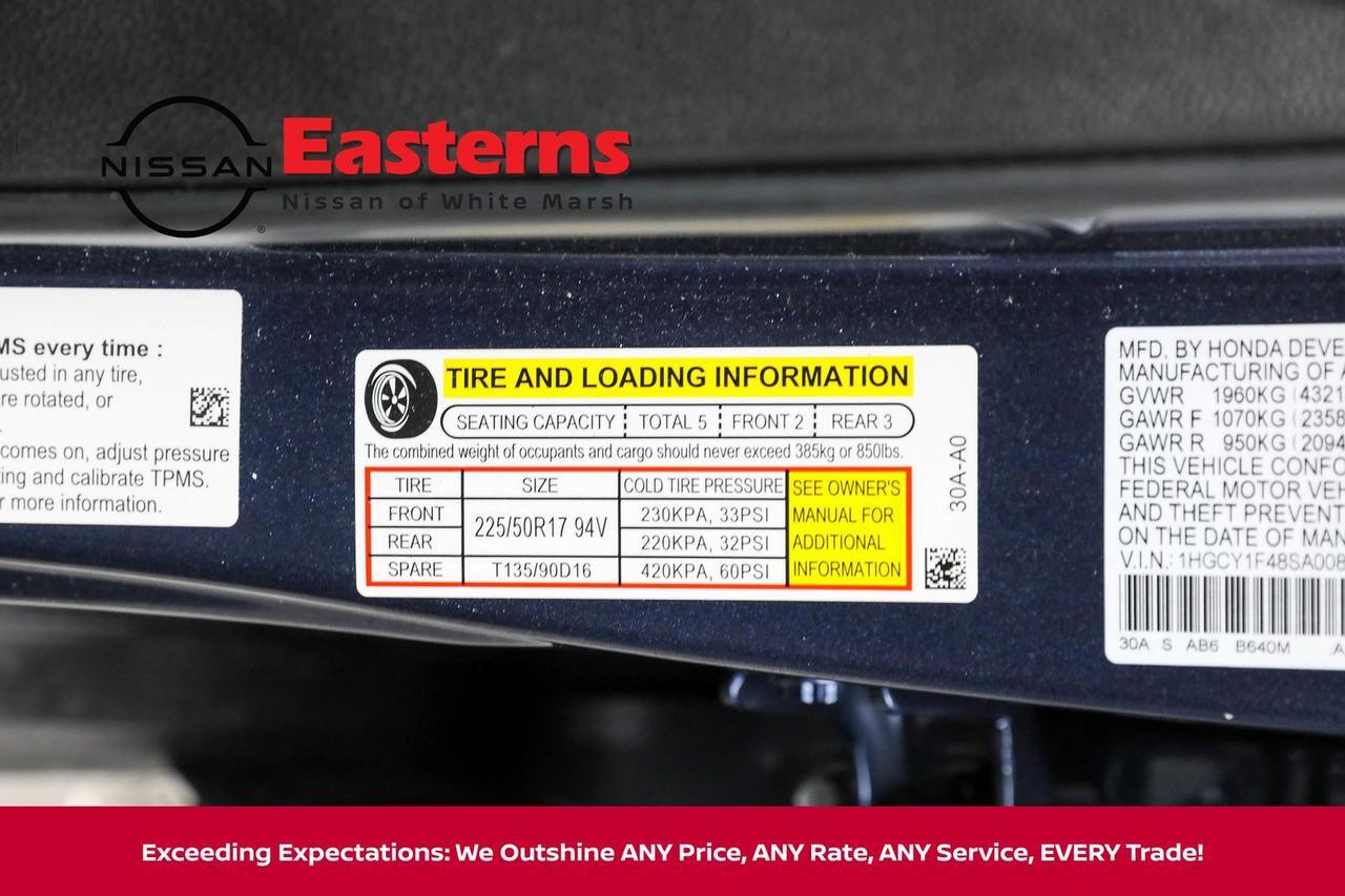 2025 Honda Accord SE White Marsh MD