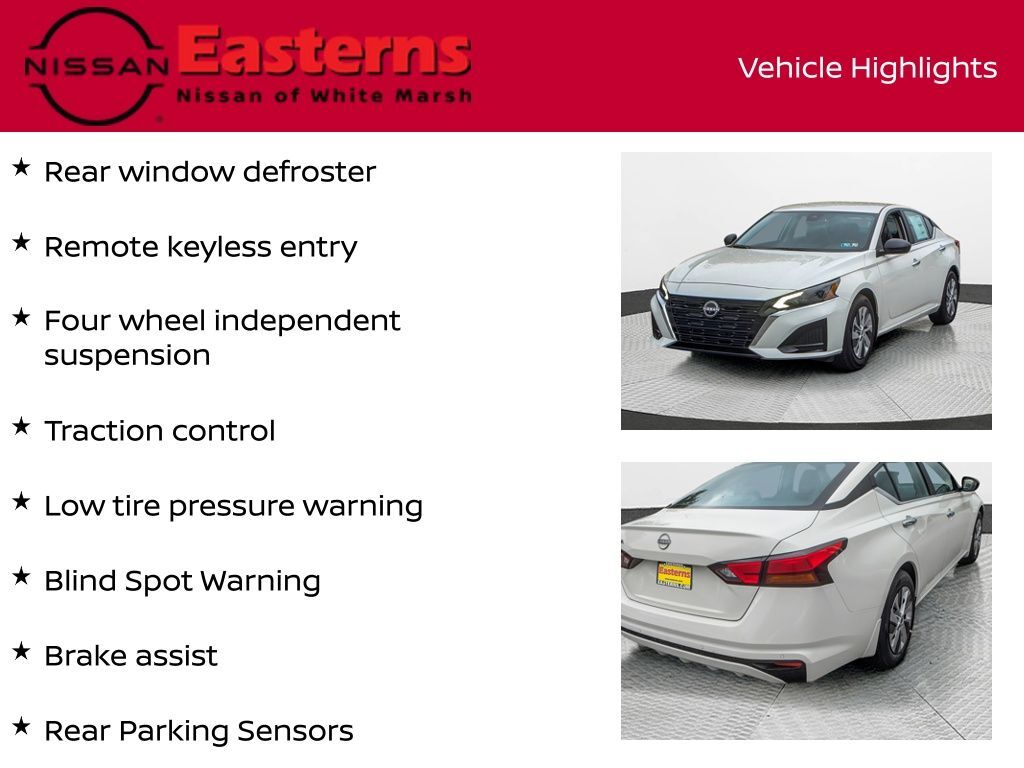 2025 Nissan Altima 2.5 S White Marsh MD