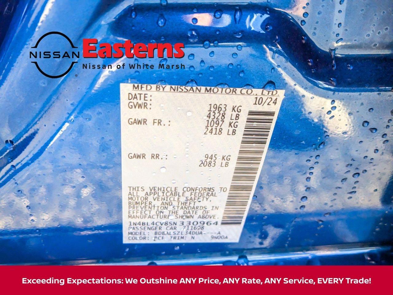 2025 Nissan Altima 2.5 SR White Marsh MD