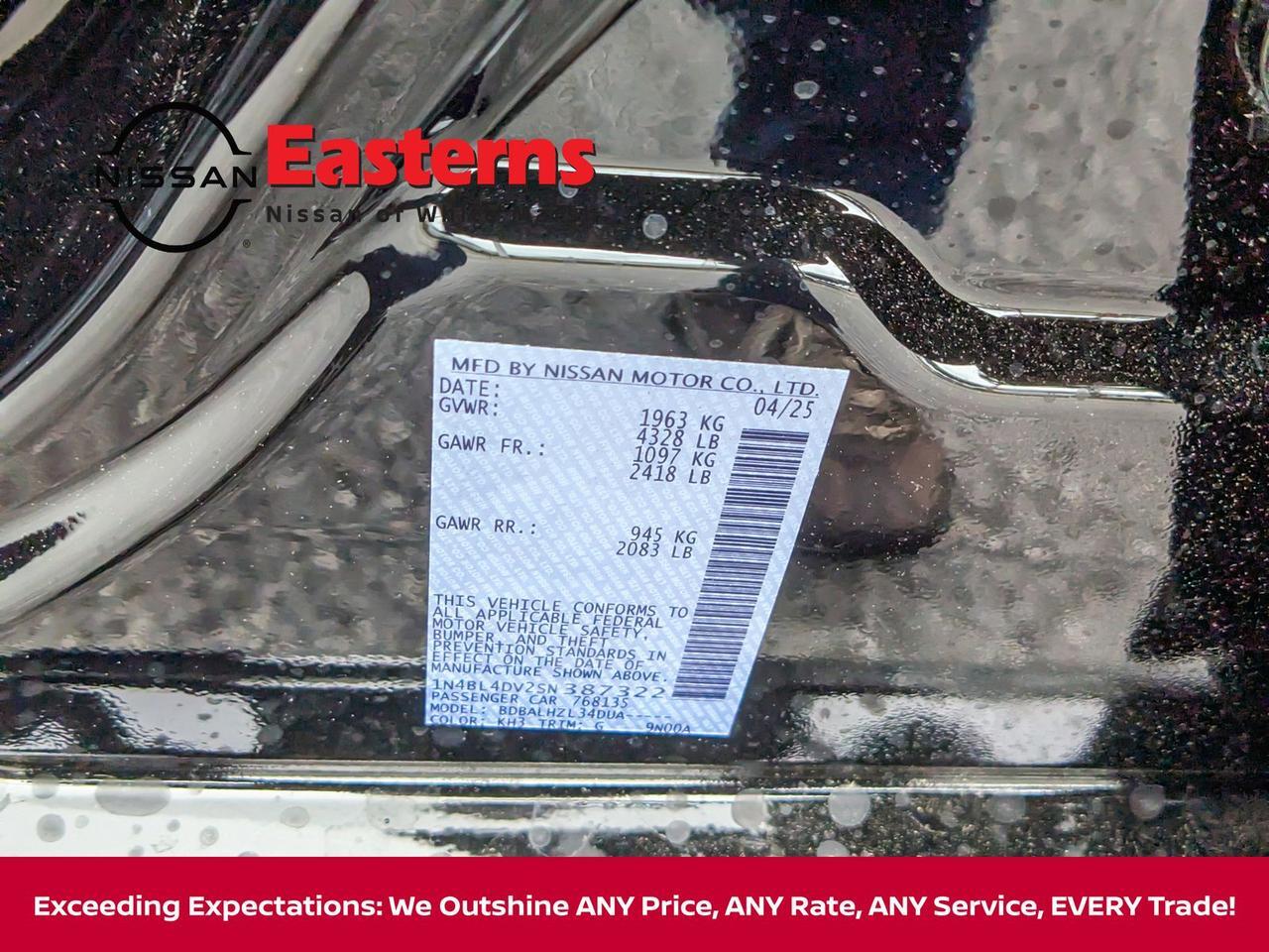 2025 Nissan Altima 2.5 SV White Marsh MD