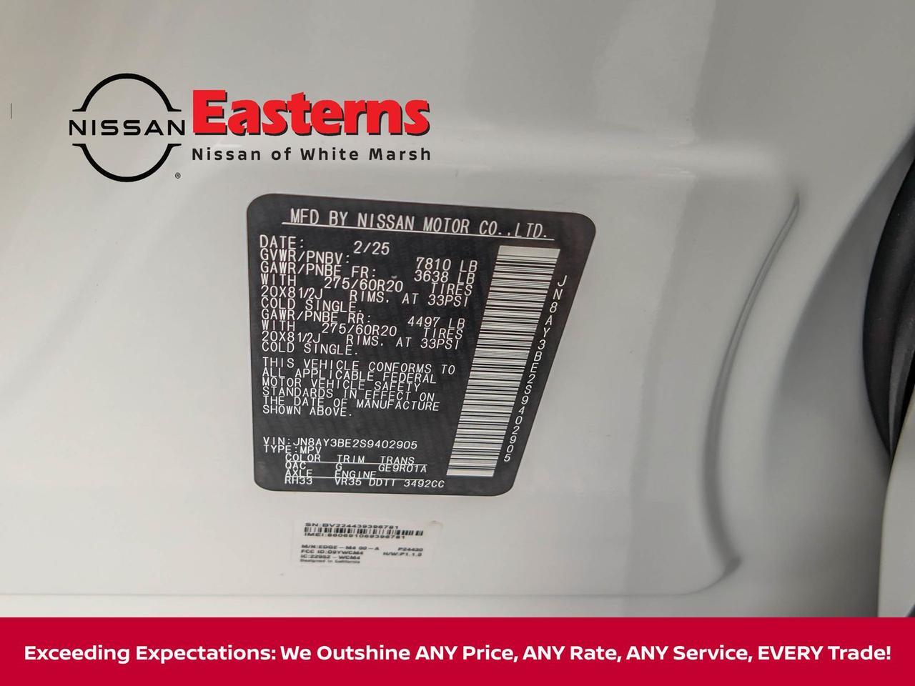 2025 Nissan Armada SL White Marsh MD