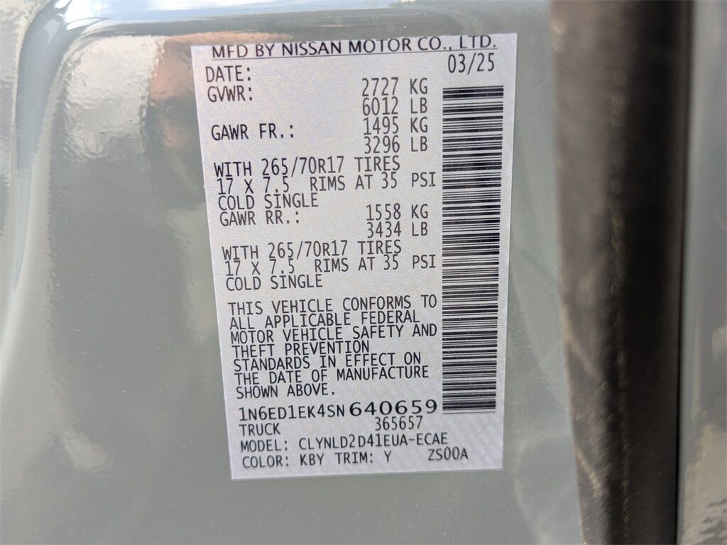 2025 Nissan Frontier PRO-4X Kennesaw GA