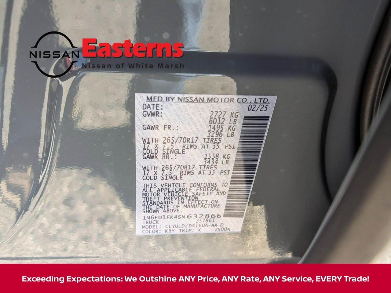 2025 Nissan Frontier PRO-4X White Marsh MD