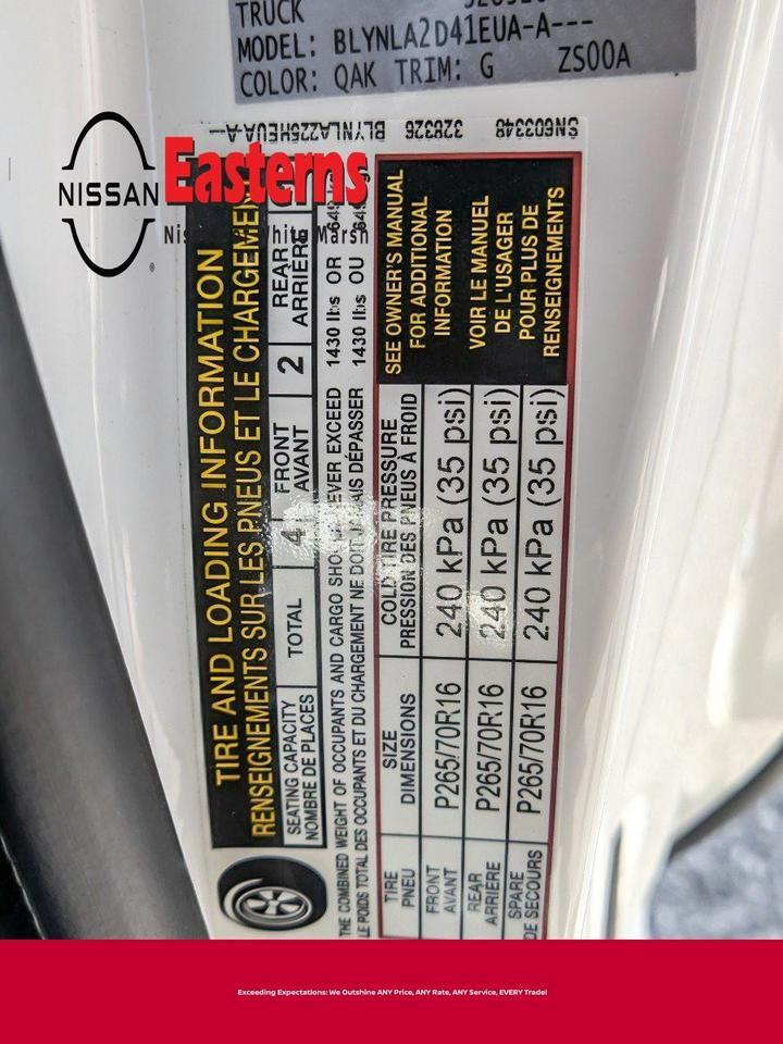 2025 Nissan Frontier S White Marsh MD