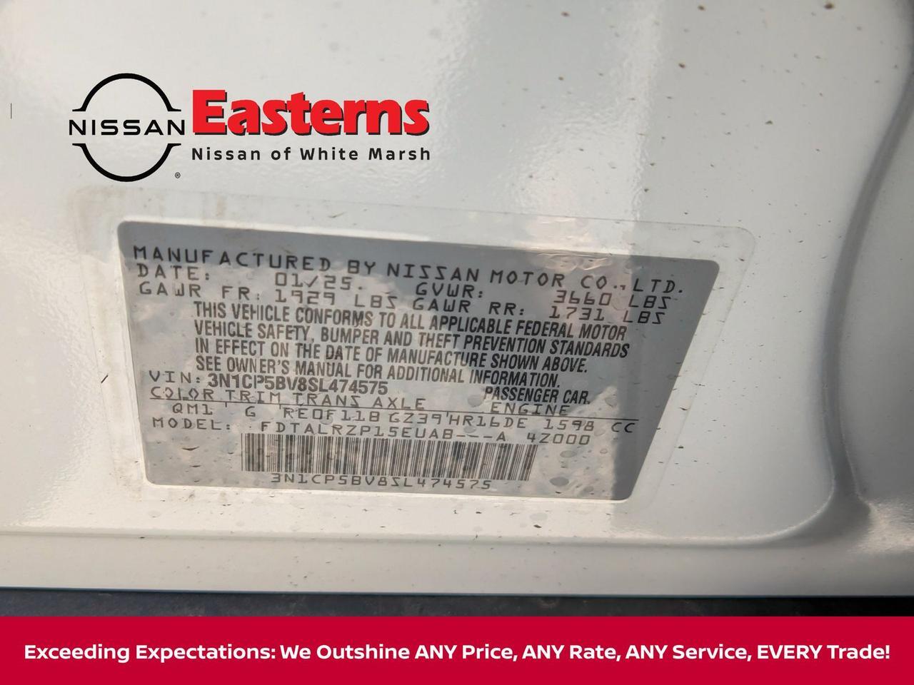 2025 Nissan Kicks S White Marsh MD