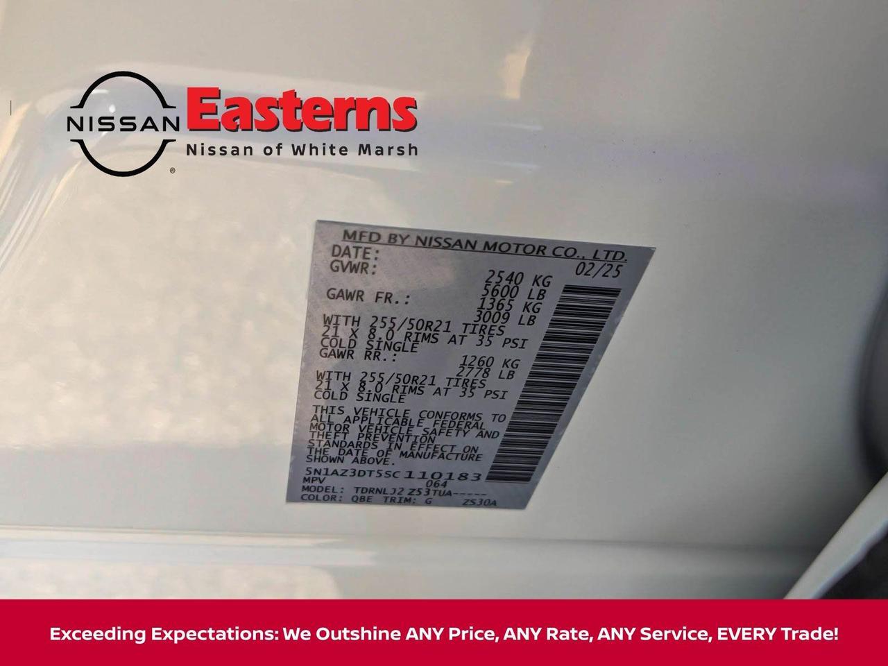 2025 Nissan Murano Platinum White Marsh MD