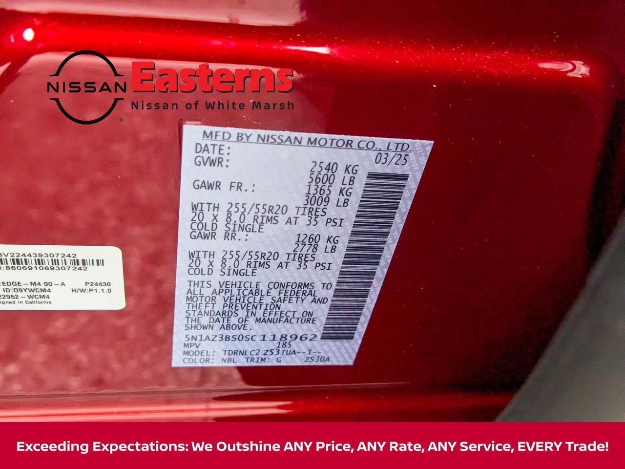 2025 Nissan Murano SV White Marsh MD
