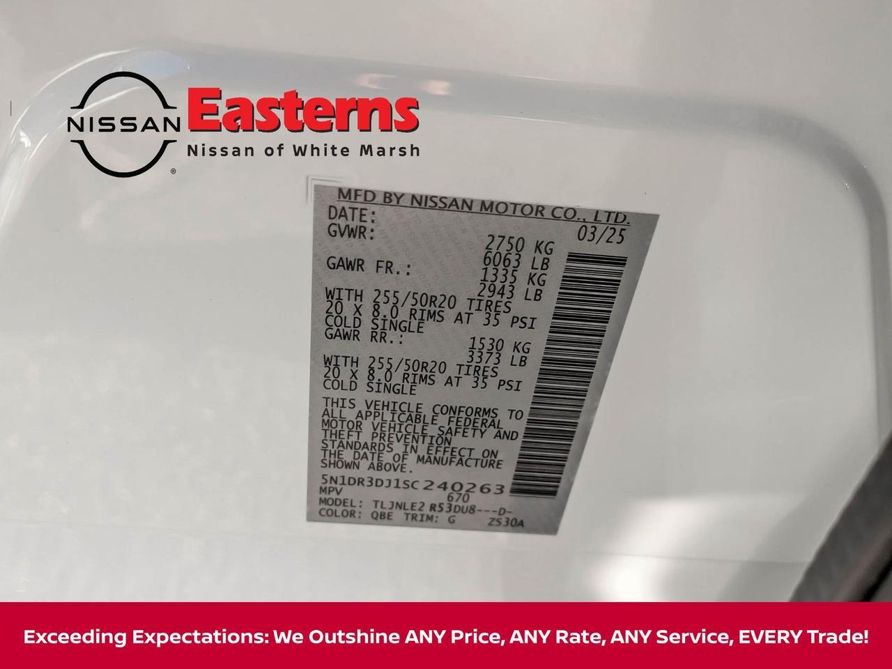 2025 Nissan Pathfinder Platinum White Marsh MD