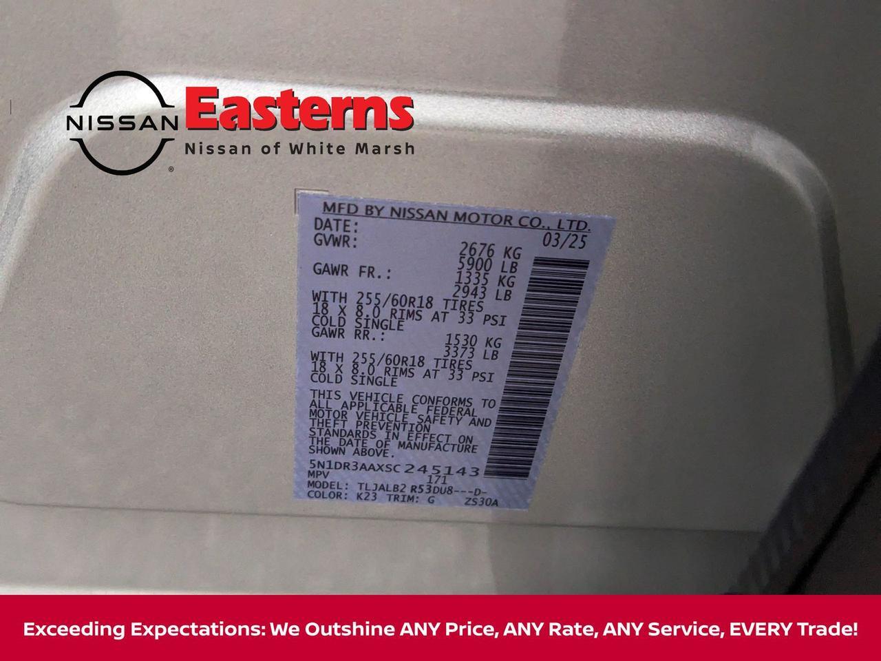 2025 Nissan Pathfinder S White Marsh MD