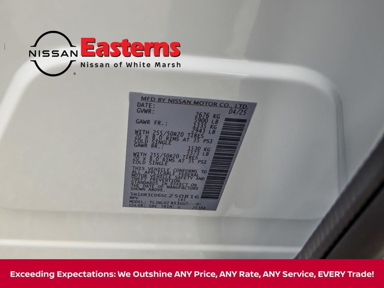 2025 Nissan Pathfinder SL White Marsh MD