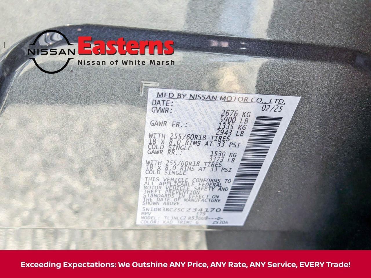 2025 Nissan Pathfinder SV White Marsh MD