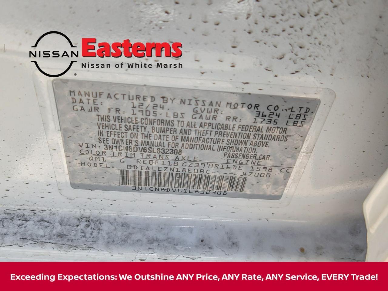 2025 Nissan Versa 1.6 S White Marsh MD