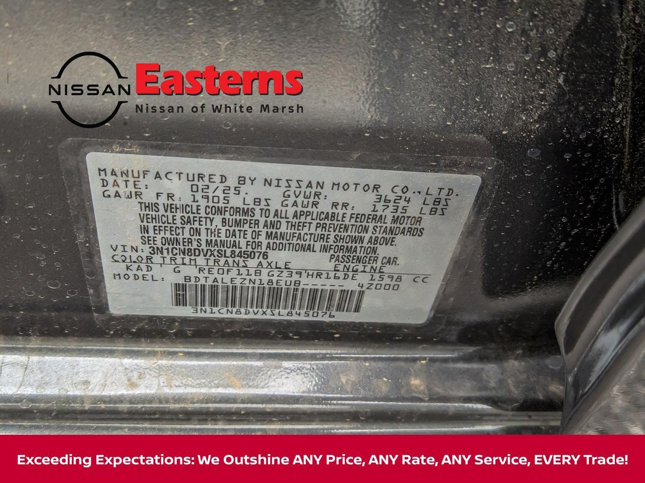 2025 Nissan Versa 1.6 S White Marsh MD