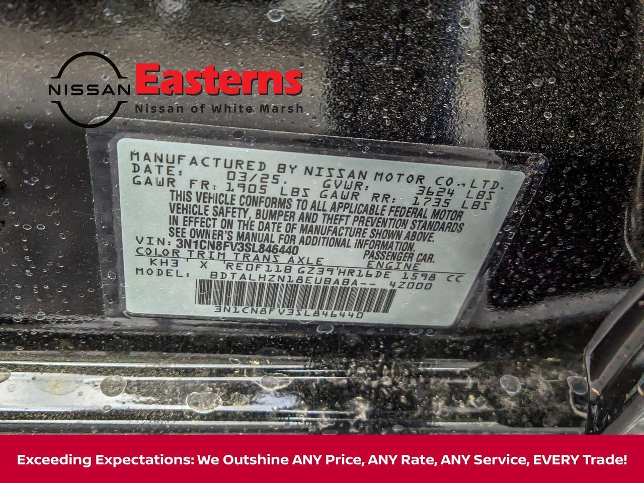 2025 Nissan Versa 1.6 SR White Marsh MD