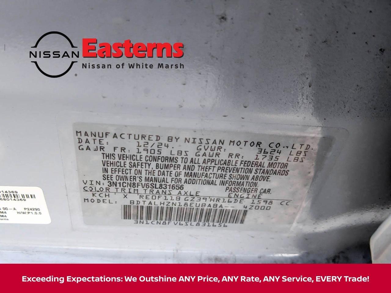 2025 Nissan Versa 1.6 SR White Marsh MD