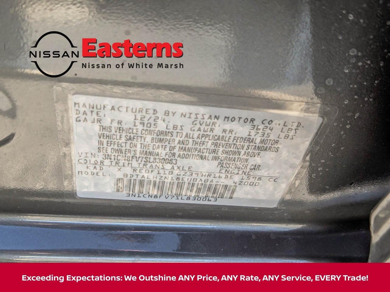 2025 Nissan Versa 1.6 SR White Marsh MD