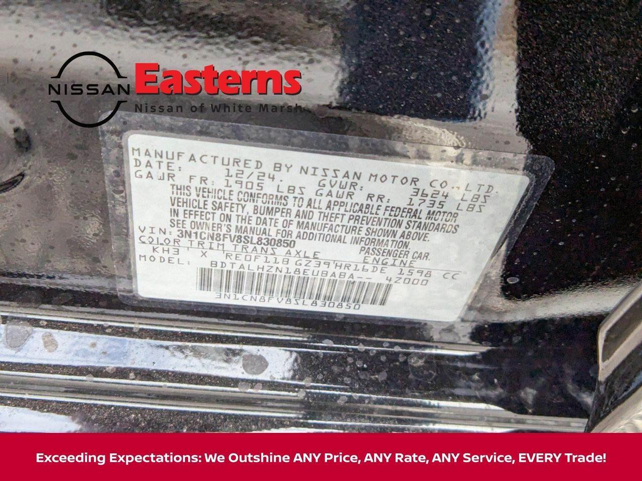 2025 Nissan Versa 1.6 SR White Marsh MD