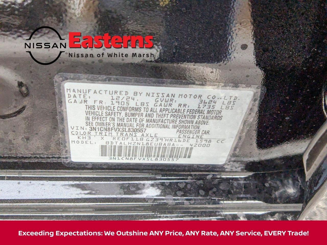 2025 Nissan Versa 1.6 SR White Marsh MD