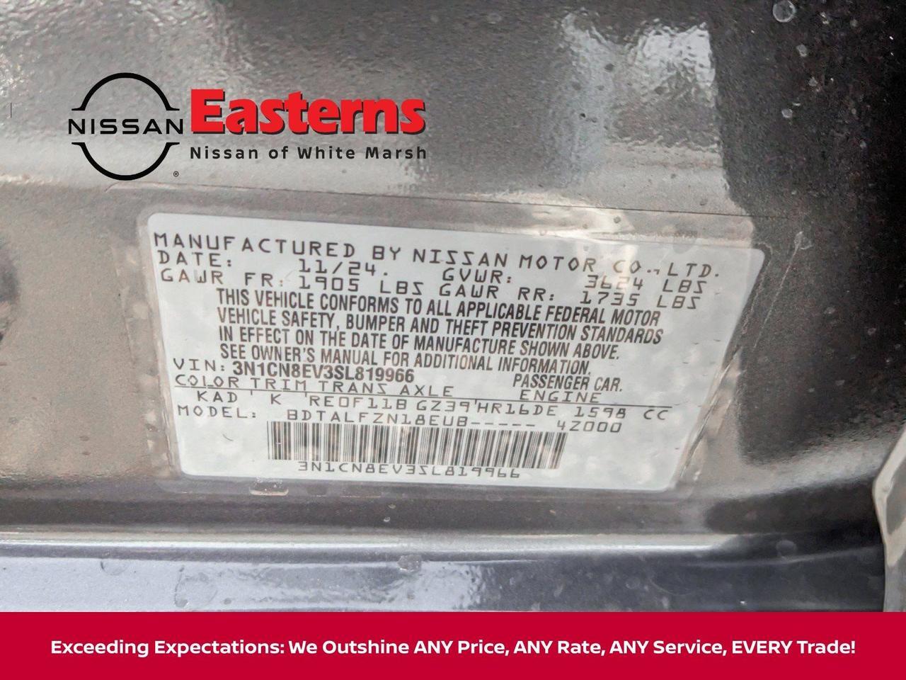 2025 Nissan Versa 1.6 SV White Marsh MD