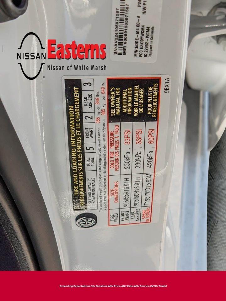 2025 Nissan Versa 1.6 SV White Marsh MD