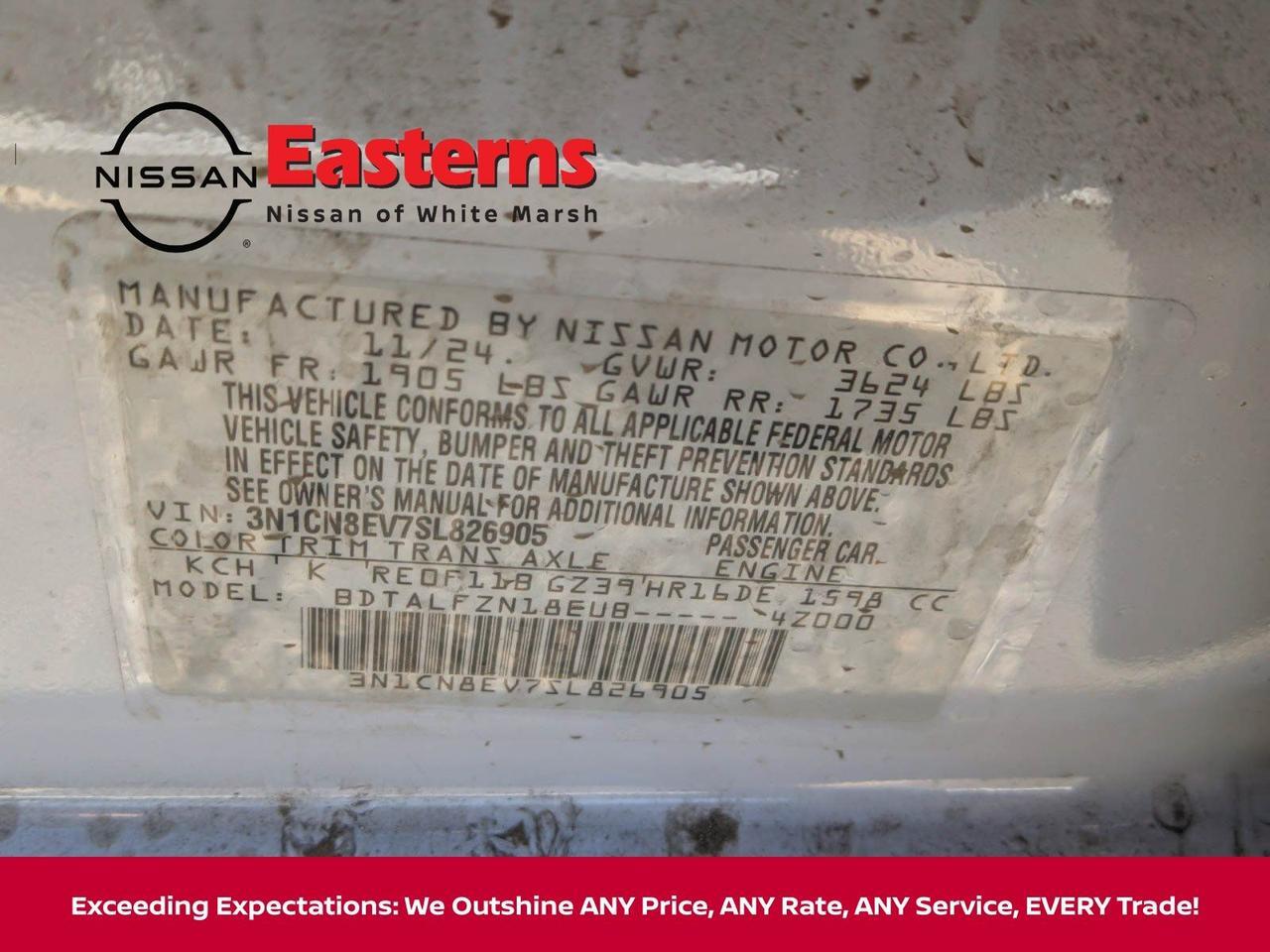 2025 Nissan Versa 1.6 SV White Marsh MD