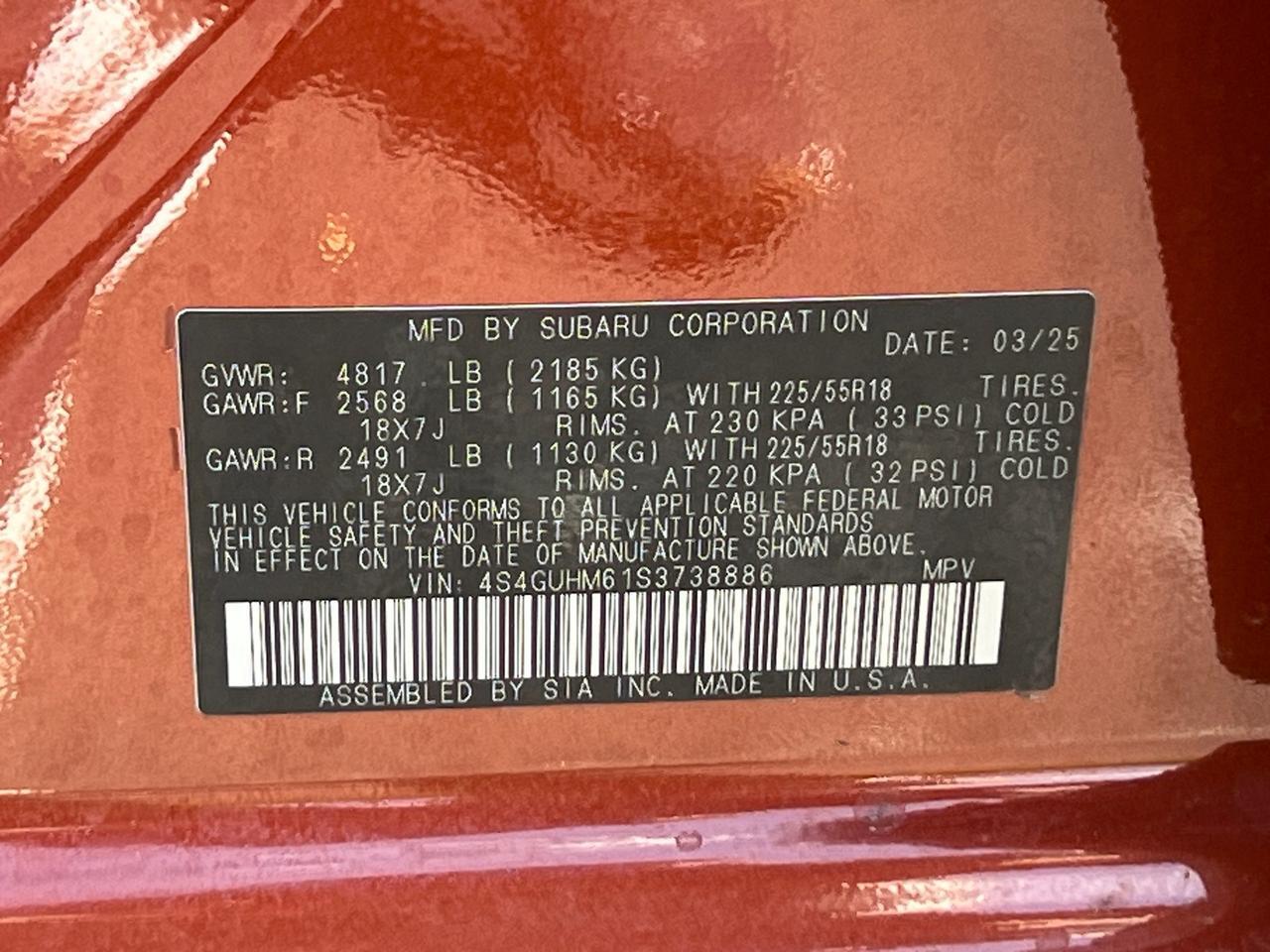 2025 Subaru Crosstrek Limited Hagerstown MD