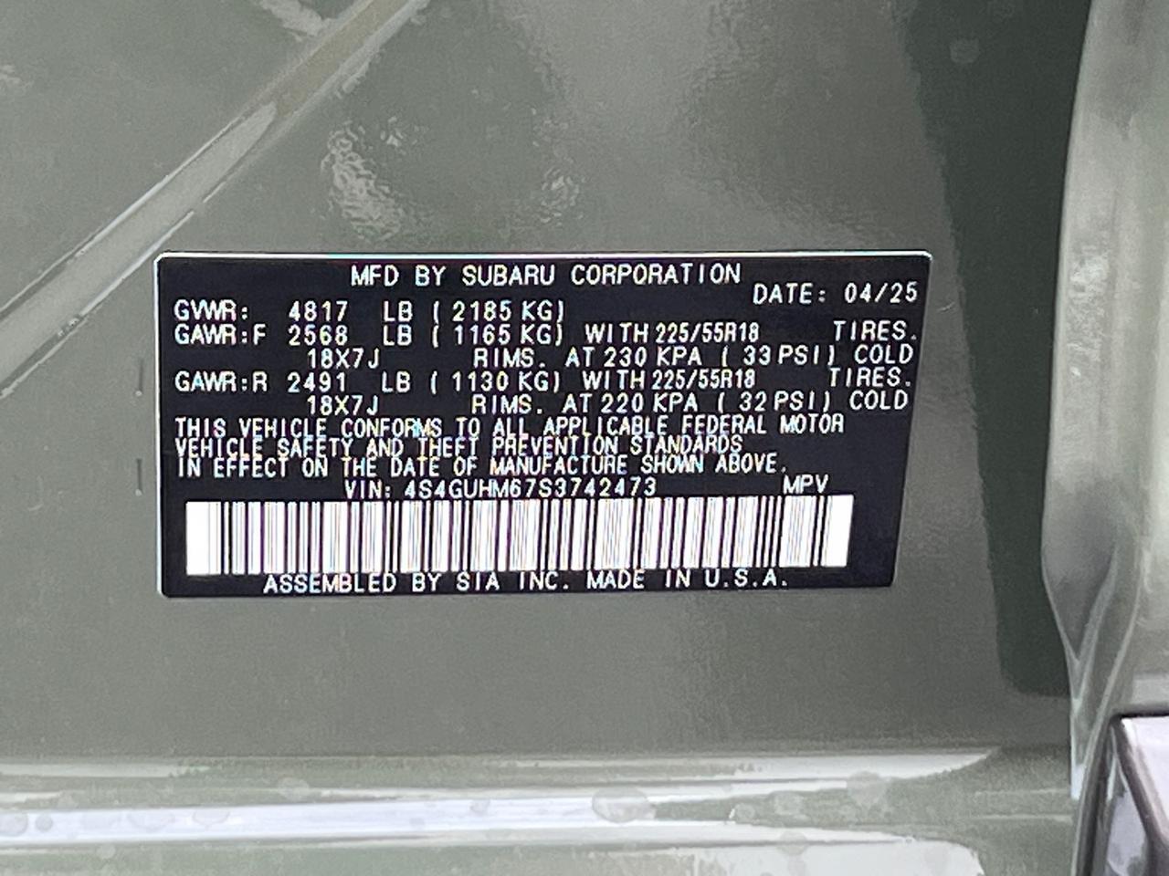 2025 Subaru Crosstrek Limited Hagerstown MD