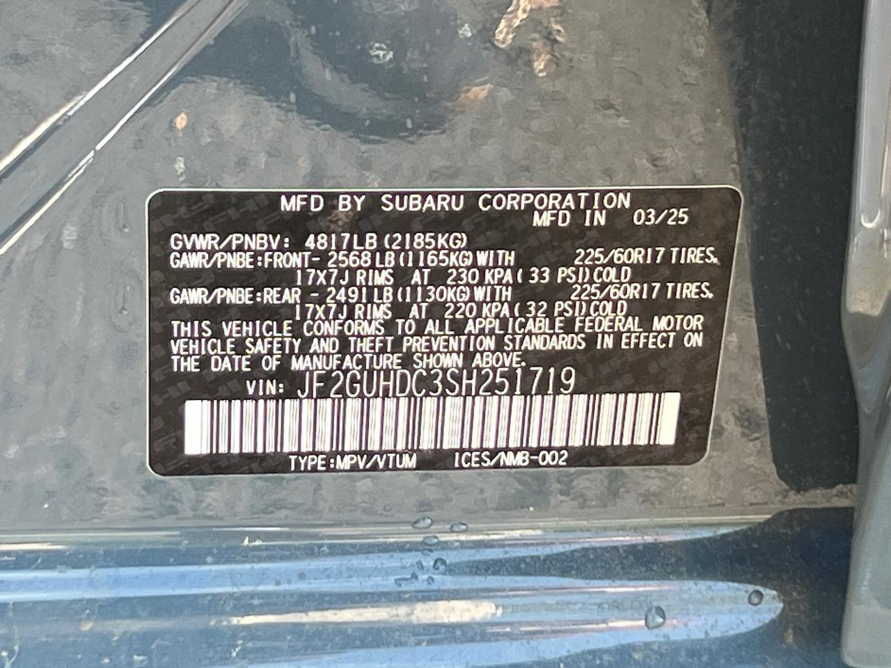 2025 Subaru Crosstrek Premium Hagerstown MD