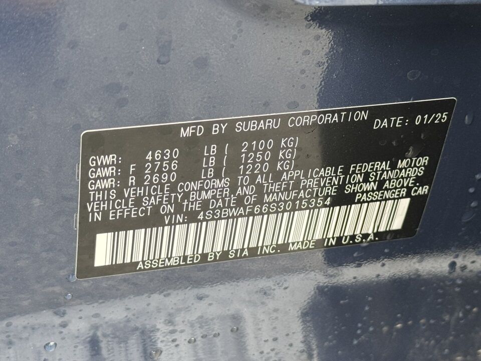 2025 Subaru Legacy Premium Hagerstown MD