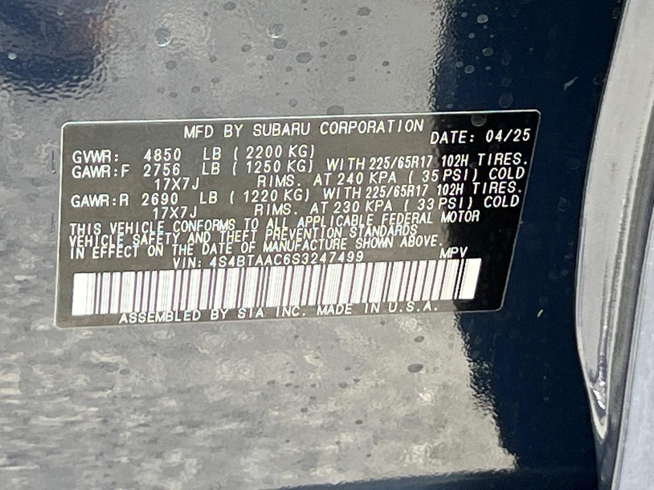 2025 Subaru Outback 2.5i Hagerstown MD