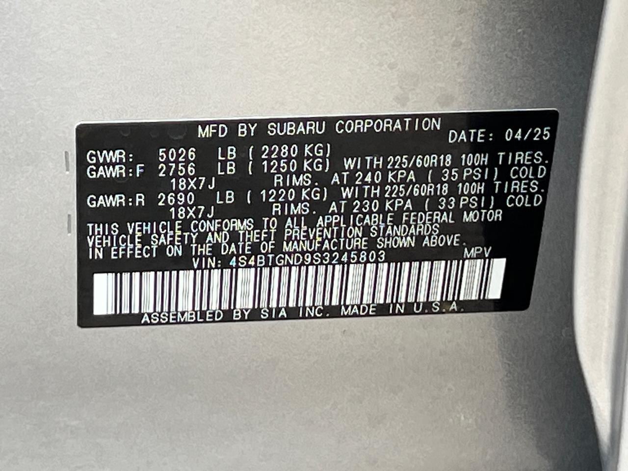 2025 Subaru Outback Limited XT Hagerstown MD