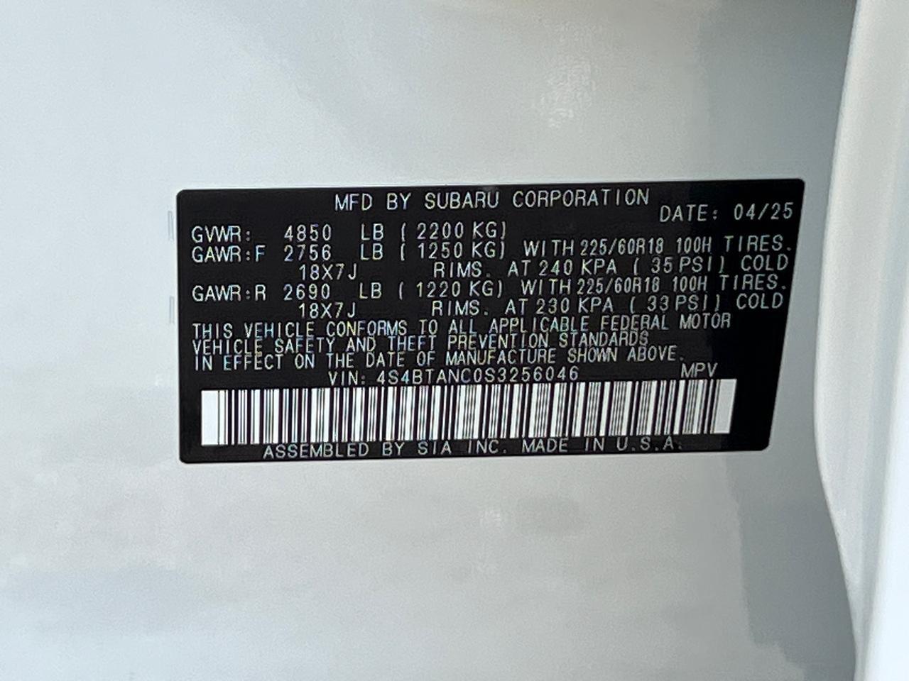 2025 Subaru Outback Limited Hagerstown MD