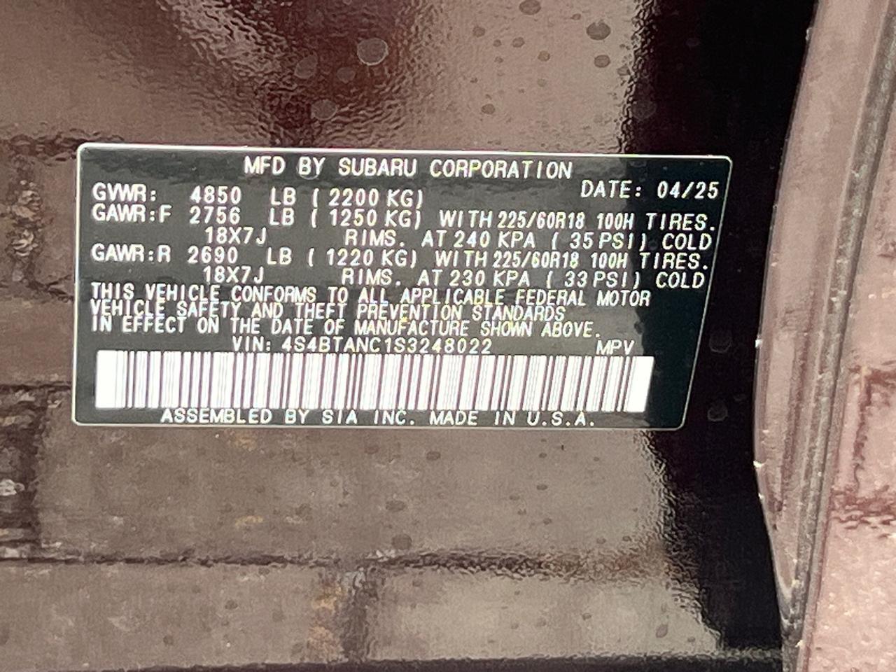 2025 Subaru Outback Limited Hagerstown MD