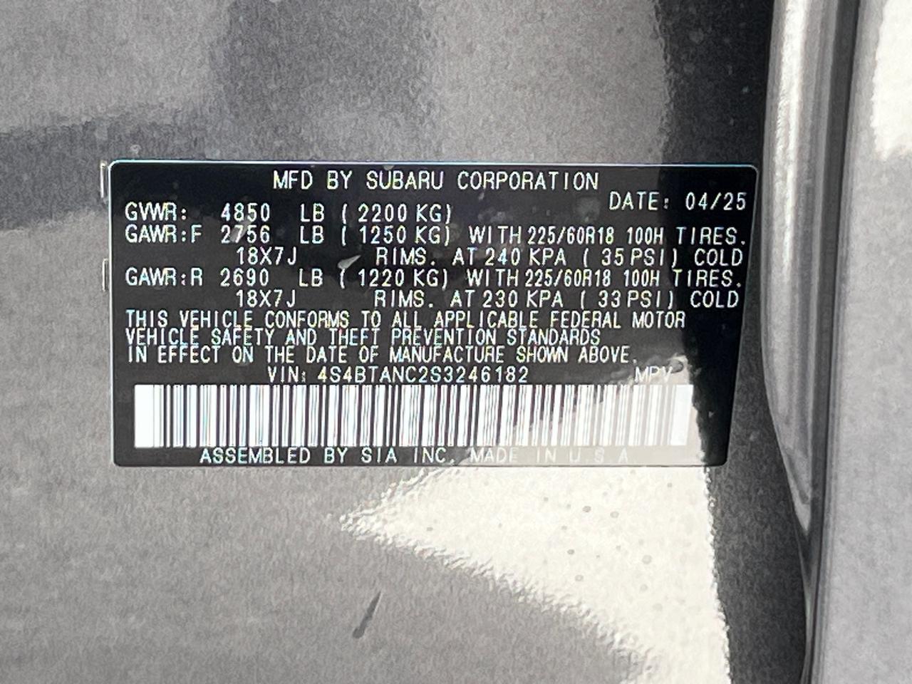 2025 Subaru Outback Limited Hagerstown MD