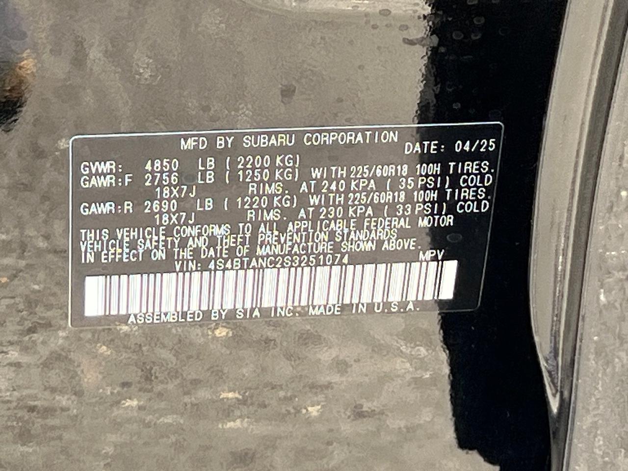 2025 Subaru Outback Limited Hagerstown MD