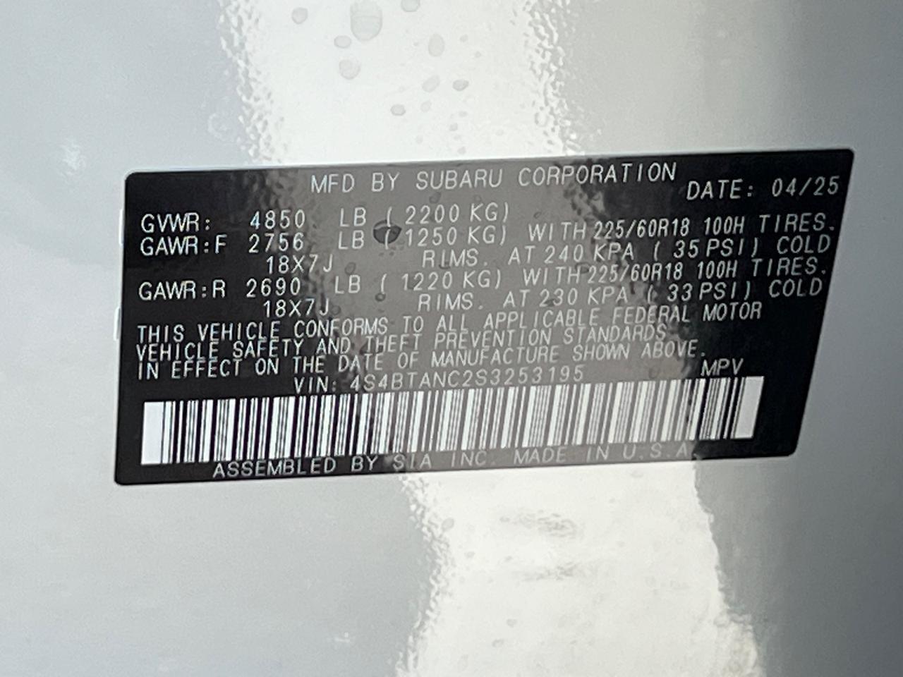 2025 Subaru Outback Limited Hagerstown MD