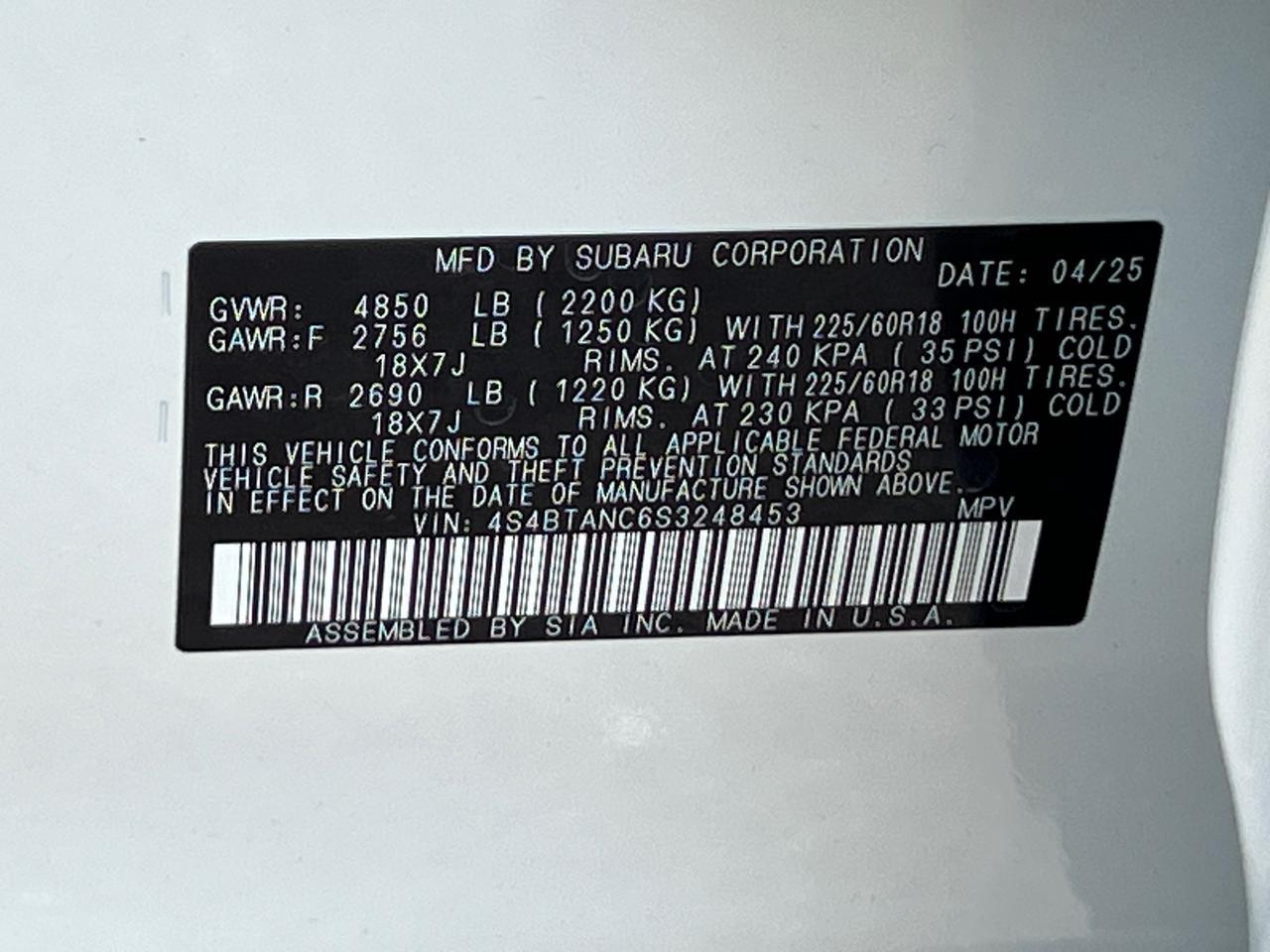 2025 Subaru Outback Limited Hagerstown MD